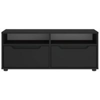 Tv-meubel VISNES 100x40x38 cm bewerkt hout zwart - thumbnail