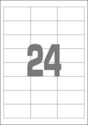 A4 etiketten 64,6 x 33,8 mm wit 100 vel Sorex