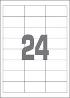 A4 etiketten 64,6 x 33,8 mm wit 100 vel Sorex - thumbnail