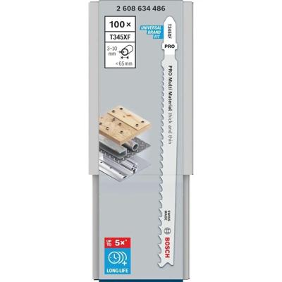 Bosch Professional T345XF PRO Multi Material thick and thin Decoupeerzaagblad VE=100 - 2608634486