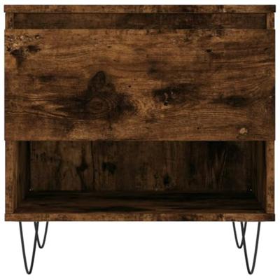 Salontafels 2 st 50x46x50 cm bewerkt hout gerookt eikenkleurig Salontafels 2 st 50x46x50 cm bewerkt hout gerookt eikenkleurig