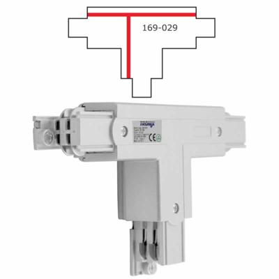 T stuk voor een spanningsrail links 2 wit 169-029
