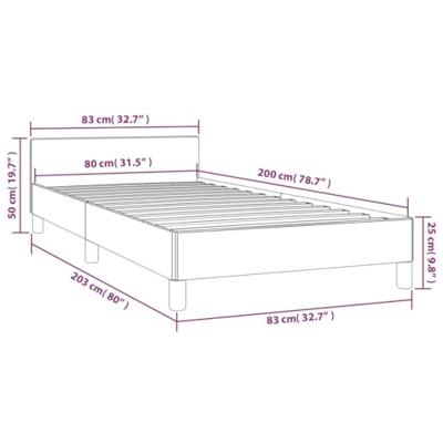 Bedframe met hoofdeinde zonder matras 80x200 cm fluweel zwart