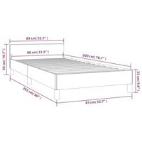 Bedframe met hoofdeinde fluweel lichtgrijs 80x200 cm - thumbnail
