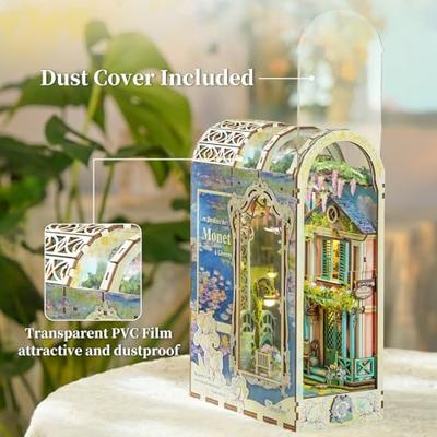 Tone-Cheer Giverny Garden Book Nook met Verlichting Bouwpakket Modelbouw