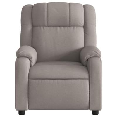 Fauteuil verstelbaar elektrisch stof taupe