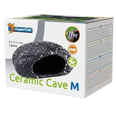 Superfish Ceramic Cave M - Keramische Schuilplaats voor Aquarium, Natuurlijk Ontwerp