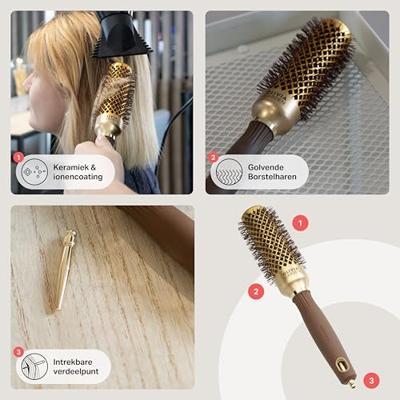 Olivia Garden Blow Out Speed Gold and Brown 35mm