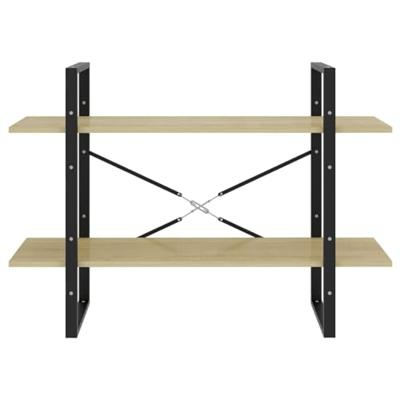 Boekenkast met 2 schappen 100x30x70 cm spaanplaat sonoma eiken