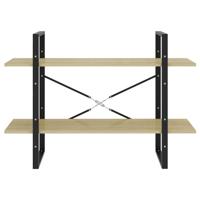 Boekenkast met 2 schappen 100x30x70 cm spaanplaat sonoma eiken - thumbnail