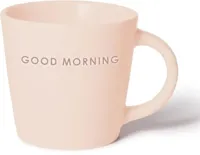 Vondels cappuccinokop keramiek good morning 9x9.5cm ecru - thumbnail