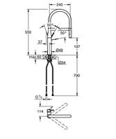 GROHE essence new Keukenkraan - hoog - uittrekbare uitloop - 2 straalsoorten - met profesionele handdouche - supersteel geborsteld 30294DC0 - thumbnail