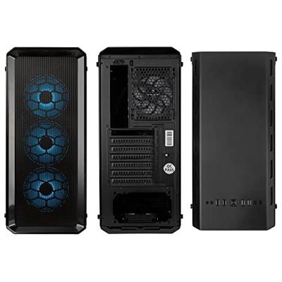 Kolink Levante V2 ARGB Midi-tower Behuizing, Gaming-behuizing Zwart 4 voorgeïnstalleerde LED-ventilators, Zijvenster, Stoffilter