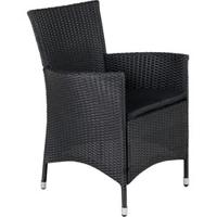 Nohr Tuinstoel 'Tawan' Wicker, kleur Zwart - thumbnail