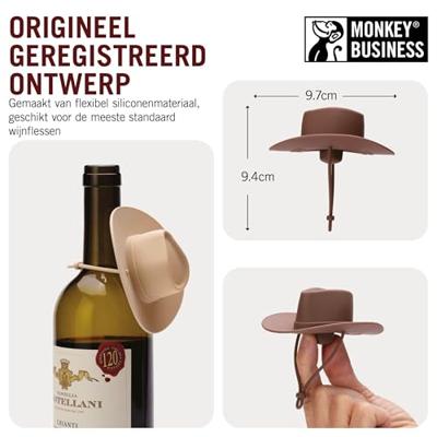 Monkey Business Wijnstopper Howdy set van 2