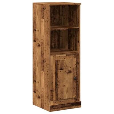 Hoge kast 36x35,5x103,5 cm bewerkt hout oud houtkleurig Hoge kast 36x35,5x103,5 cm bewerkt hout oud houtkleurig