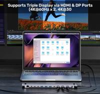 UNITEK KVM 4K, USBC, HDMI DOCKINGSTATION MET STANDAARD - thumbnail