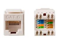 Monoprice Cat6 RJ-45 180-graden Punch Down Keystone Jack Korte Lichaam 28 mm, Wit - thumbnail