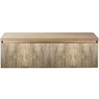 Frozen 3D Badmeubelset 140 cm - Greeplijst in Kleur - Inclusief Wastafelbovenblad French Oak - thumbnail