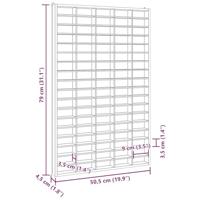Houten verzamelvitrine met 90 vakken 50,5x4,5x79 cm - thumbnail
