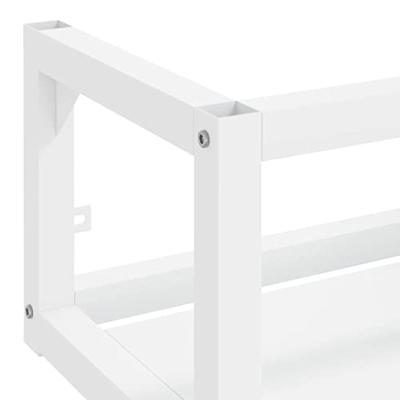 Wastafelframe wandgemonteerd 79x38x31 cm ijzer wit