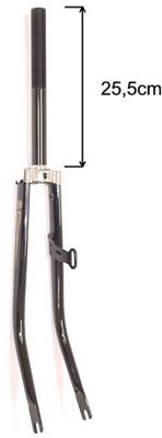 Voorvork 28" met 1" vorkbuis - dynamohaak - glanzend zwart