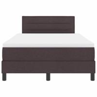 Boxspringbed met matras Donkerbruin 120 x 200 cm Stof - thumbnail