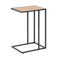 Bijzettafel Jaxx - eiken/zwart - 63x43x35 cm - thumbnail