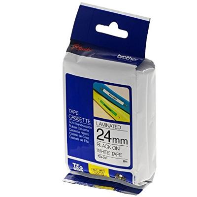 Labeltape Brother TZe, TZ TZe-251 PET Tapekleur: Wit Tekstkleur:Zwart 24 mm 8 m - thumbnail