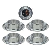Excellent Houseware Eierdopset 4-delig RVS - thumbnail