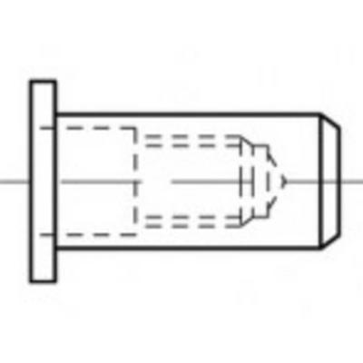 TOOLCRAFT TO-5444292 Popmoer M8 Staal 200 stuk(s)