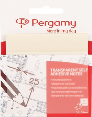 Pergamy transparante notes, ft 76 x 76 mm, 50 vel, wit Pergamy transparante notes, ft 76 x 76 mm, 50 vel, wit