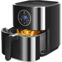 Zwarte Airfryer 3.5L - Heteluchtfriteuse met Timer en 7 Programma's - thumbnail