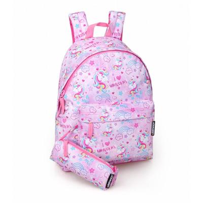 Eastwick rugzak met etui I Love Unicorns meisjes 16 liter roze Eastwick rugzak met etui I Love Unicorns meisjes 16 liter roze