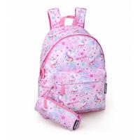 Eastwick rugzak met etui I Love Unicorns meisjes 16 liter roze - thumbnail