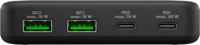 Goobay USB + USB-C snellader tafelmodel 4 poorts 65w zwart - 9550170 - thumbnail
