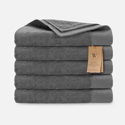 Walra Remade Cotton Handdoeken 70 x 140 cm - 550 gr/m² - Grey - 5 stuks
