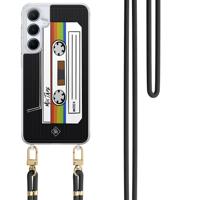Samsung Galaxy A15 hoesje met zwart koord - Cassette mixtape - thumbnail
