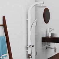 Regendouche Opbouwset Schütte Madagaskar Wellness Stortdouche Wit en Chroom - thumbnail