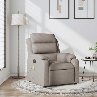Massagestoel verstelbaar stof taupe