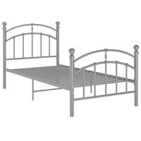 Bedframe metaal grijs 100x200 cm - thumbnail