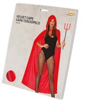 Cape Rood Velvet Met Kap - thumbnail