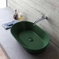 Mees design waskom ovaal mat groen - thumbnail