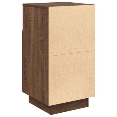 Nachtkastjes 2 st met 2 lades 36x36x68 cm bruin eikenkleurig