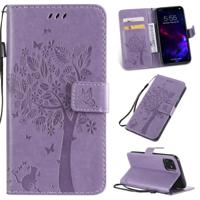 Boom & kat patroon gedrukt afdrukken horizontale Flip PU lederen draagtas met houder & kaartsleuven & portemonnee & Lanyard voor iPhone XIR 2019 (lich - thumbnail