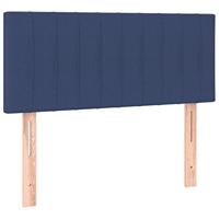 Boxspring met matras stof blauw 100x200 cm - thumbnail