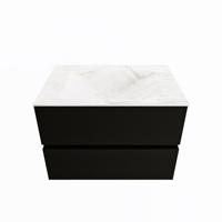 MONDIAZ VICA-DLUX 70cm badmeubel onderkast Urban 2 lades. Inbouw wastafel CLOUD midden zonder kraangat, kleur Ostra. - thumbnail