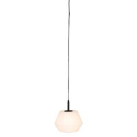 QAZQA Moderne buiten hanglamp zwart met witte kap 32.9 cm IP44 - - thumbnail