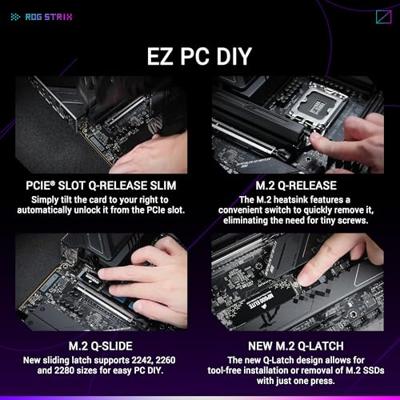 Asus ROG STRIX Z890-F GAMING WIFI Moederbord Socket Intel LGA 1851 Vormfactor ATX Moederbord chipset Intel® Z890 - thumbnail