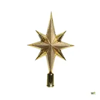 Decoris Piek plastic Goud met glitters 7x15x26cm - thumbnail